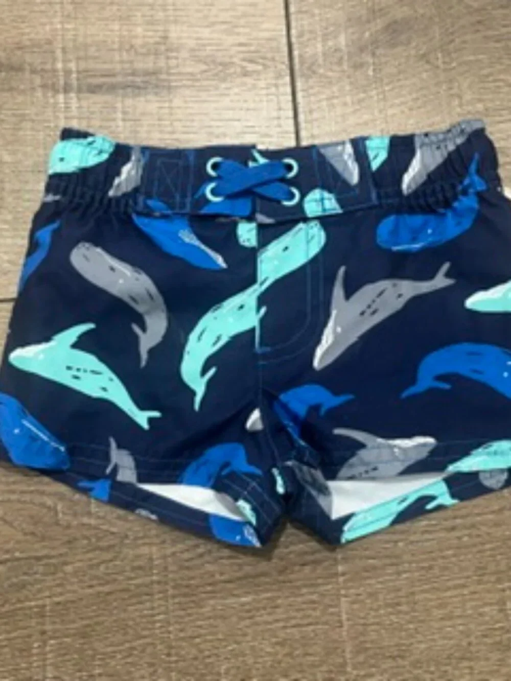 NEW Cat & Jack Baby Boy 3 - 6 months swim Trunks Blue swimsuit NWT
